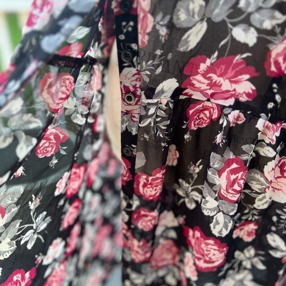 Torrid Pink and Black Dolman Sleeve V-Neck Sundress Size 4X NWOT Summer dress - Picture 5 of 8